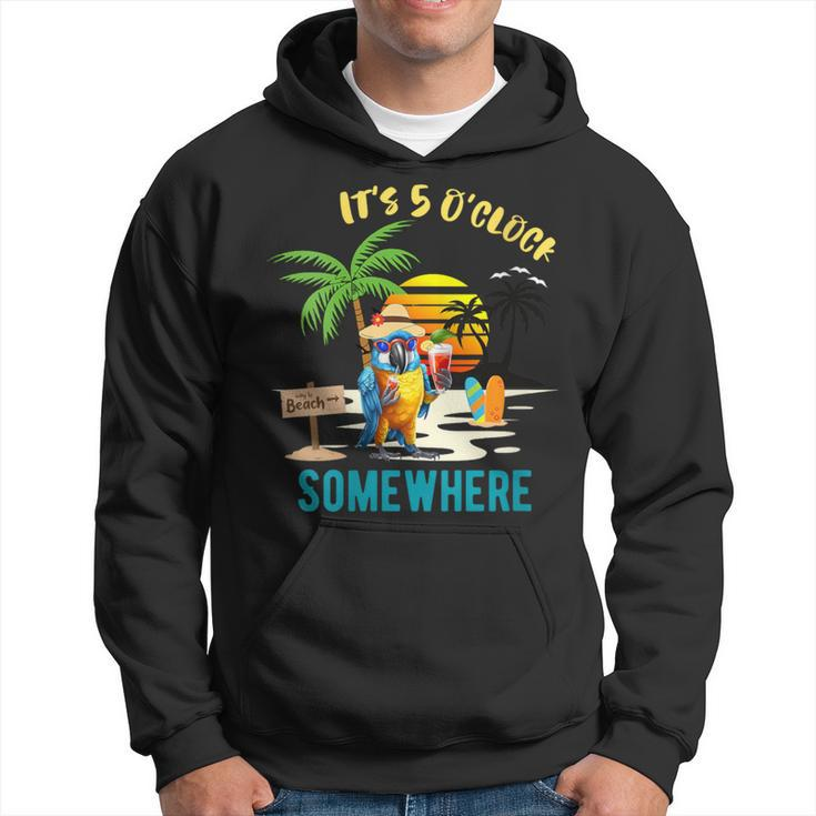 It's 5 O’Clock Somewhere Parrot Sunset Drinking Hoodie