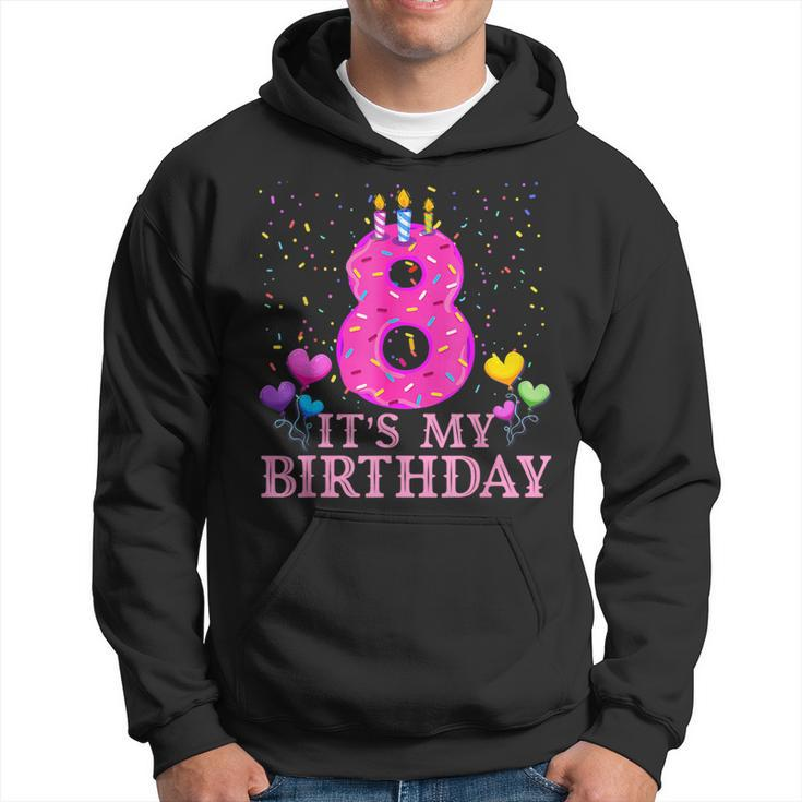It's My 8Th Birthday Sweet Donut Happy 8 Year Old Hoodie