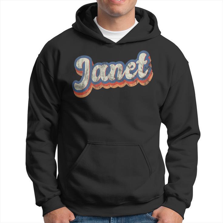 Janet Lettering Janet Personalized Name Custom Lettering 70S Hoodie | Mazezy