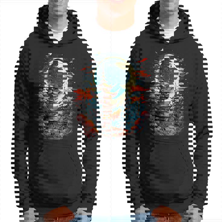 Japanese Temple Tokyo Asian Inspired Retro Japan  Hoodie
