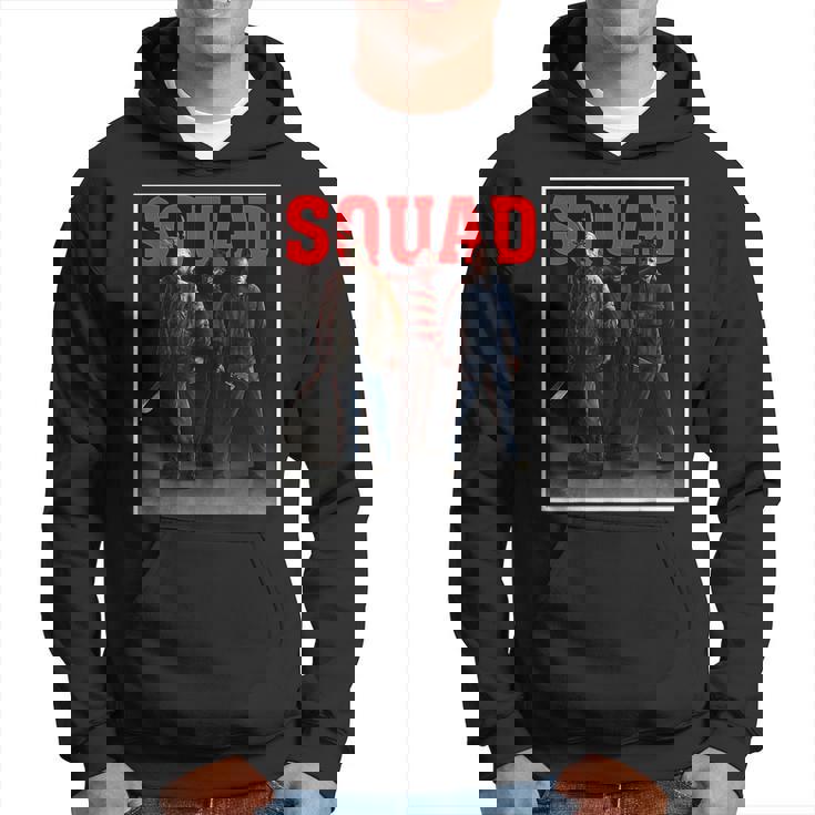 Jason Squad Halloween Horror Funny Scary Distressed Costume Halloween Funny Gifts Hoodie