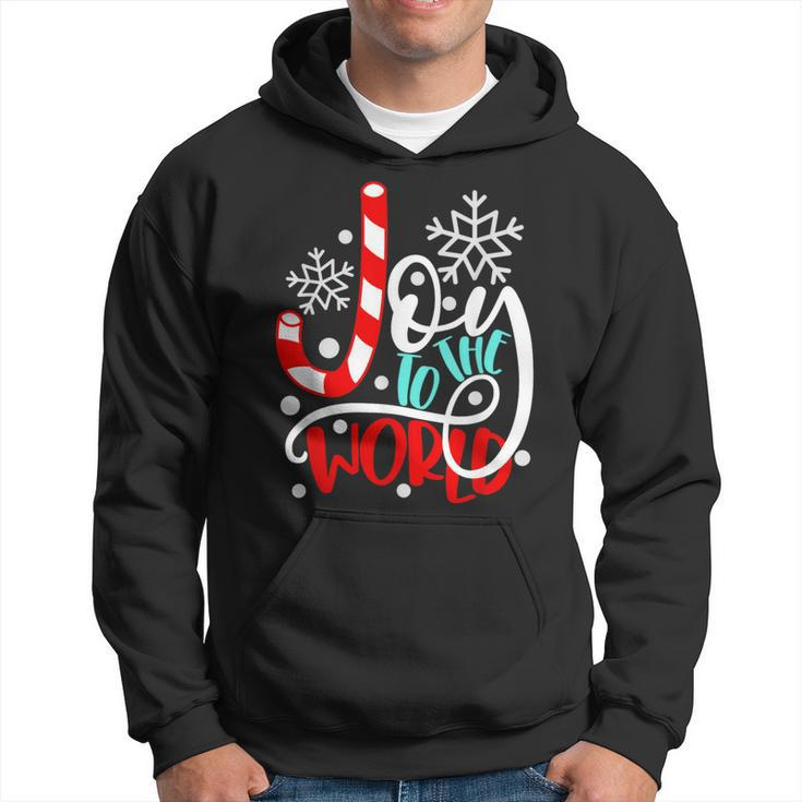 Joy To The World Candy Cane Christmas Hoodie