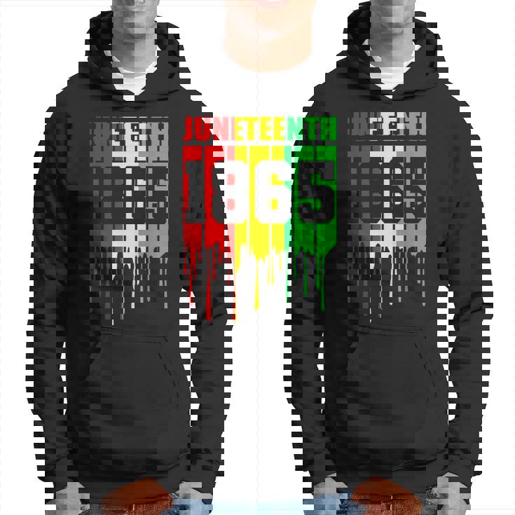 Junenth 1865 African Flag Color Celebrate Junenth  Hoodie
