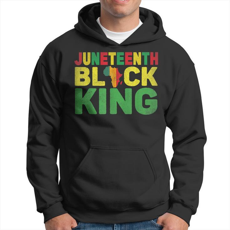 Junenth Black King Melanin Dad Fathers Day Black Pride Hoodie