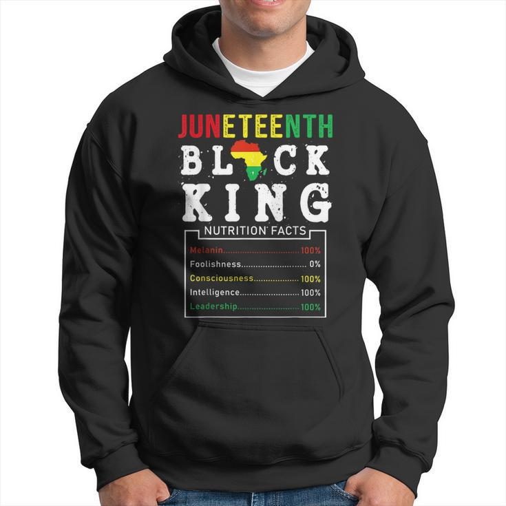 Junenth Black King Nutrition Facts Fathers Day Melanin Gift For Mens Hoodie
