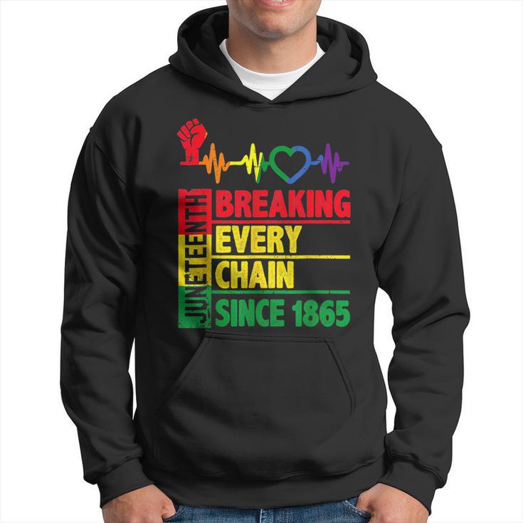 Junenth Breaking Every Chain Since 1865 African Freedom  Hoodie