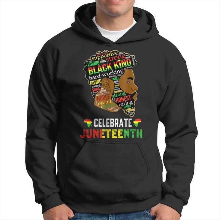 Junenth Celebrate 1865 Freedom Black King Fathers Day Men Hoodie