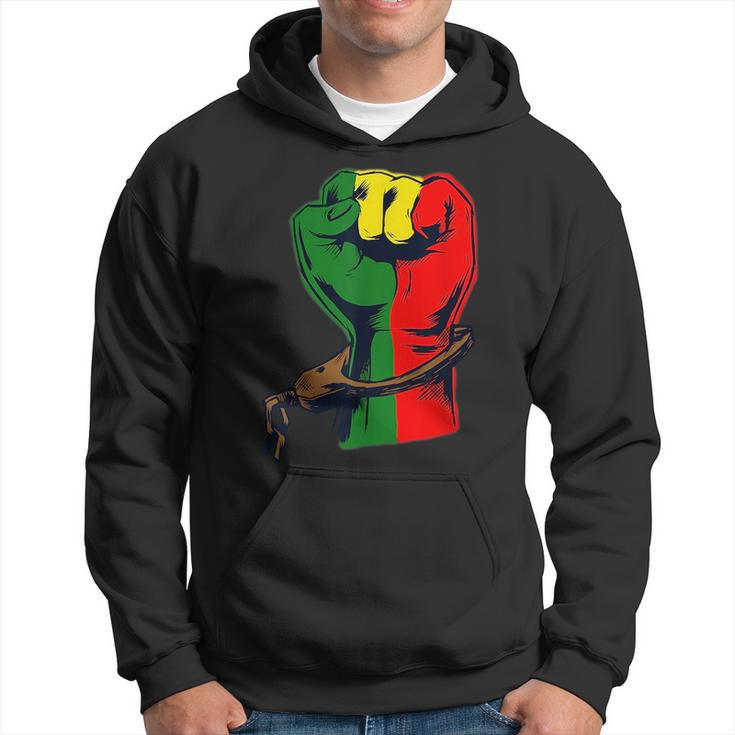 Junenth Fist Black African American Freedom Since 1865  Hoodie