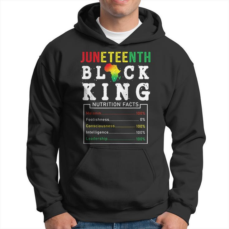 Junenth Men Black King Nutritional Facts Freedom Day Gift For Mens Hoodie