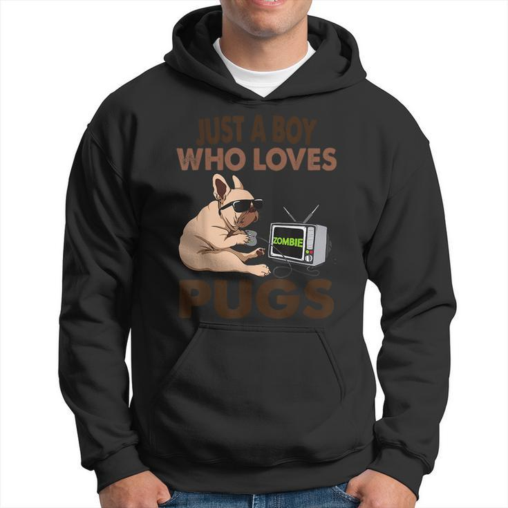 Just A Boy Who Loves Pugs Hoodie