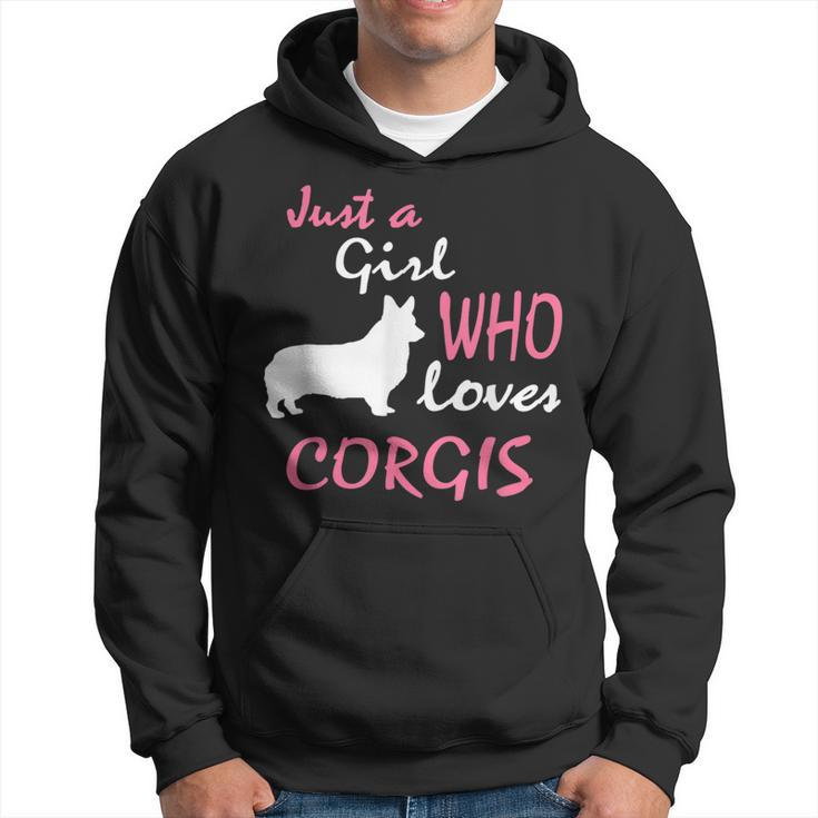 Just A Girl Who Loves Corgis Pembroke Corgi Girls Gift Hoodie
