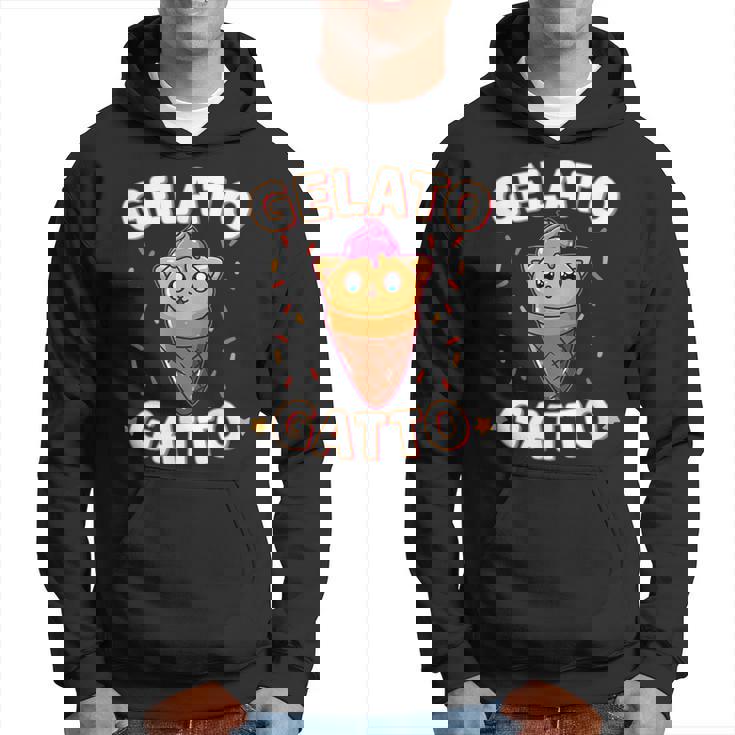 Kawaii Ice Cream Cat Cute Italian Gelato Gatto Sprinkles Hoodie