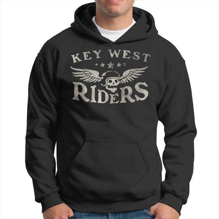 Key West Riders Motorcycle Skull Wings Hoodie