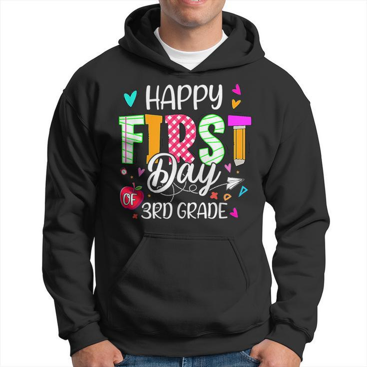 Kids Happy First Day Of 3Rd Grade Welcome Back To School  Hoodie