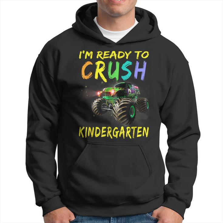 Kids Monster Truck Im Ready To Crush Kindergarten  Hoodie