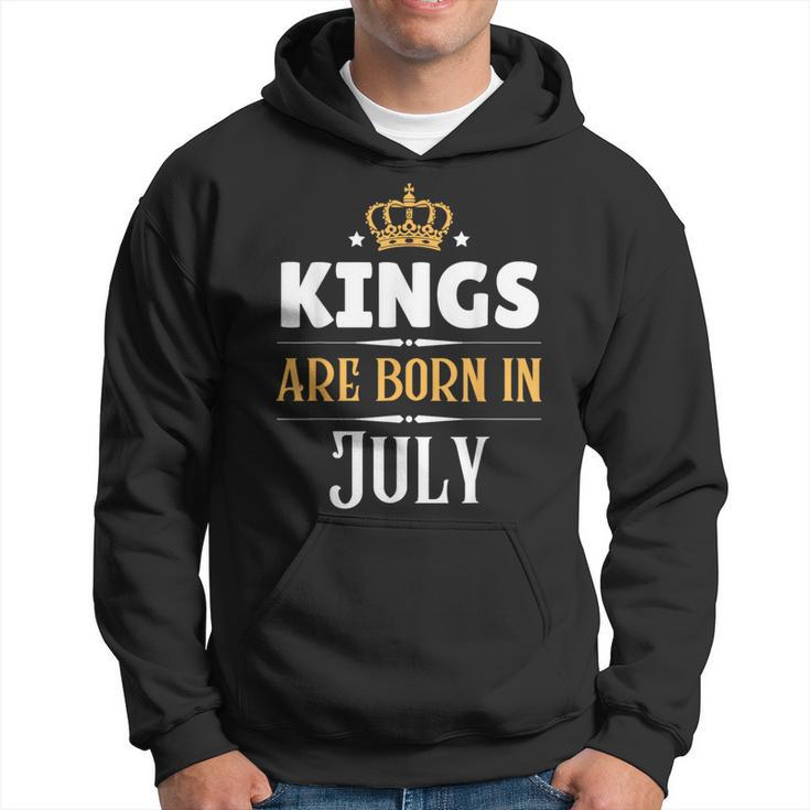 Kings Are Born In July Birthday Crown  Hoodie
