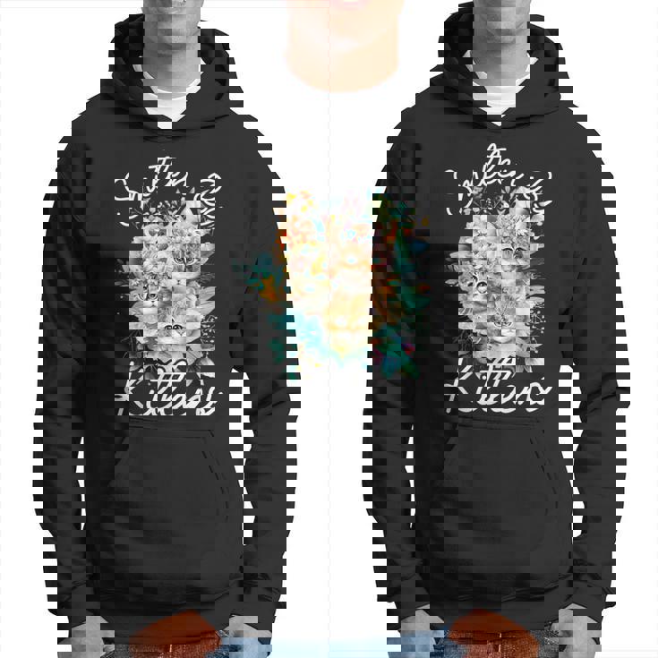 Kitten Lover Smitten By Kittens Cat Lover Cute Kitten Hoodie