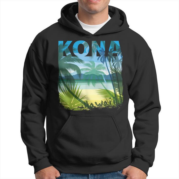 Kona Hawaii Beach Summer Matching Family Palms Tree  Summer Funny Gifts Hoodie