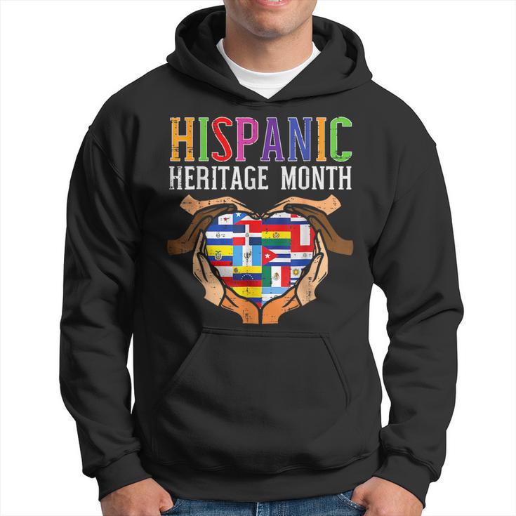 Latino Countries Flag Heart Hispanic Heritage Month Hoodie