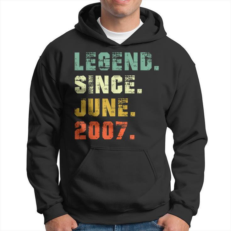 Legend Since June 2007 16Th Birthday 16 Years Old Gift Men  Hoodie