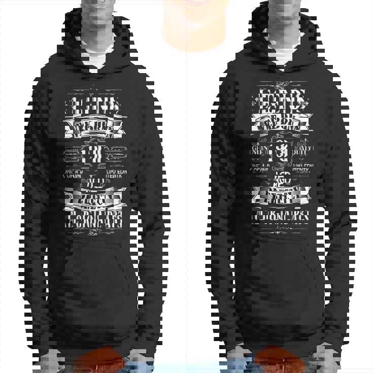 Legends Born In 1981 42Nd Birthday 42 Years Old Bday Men Hoodie