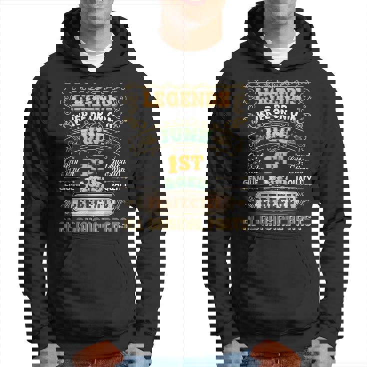 Legends Were Born On June 1 Birthday The 1St Awesome Happy  Hoodie