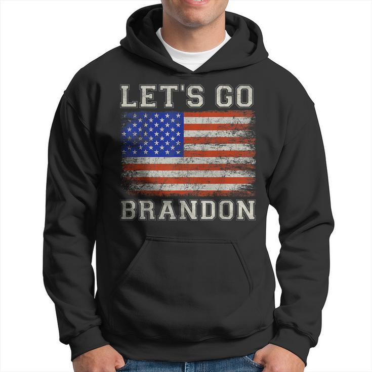 Lets Go Brandon American Flag Anti Liberal Us Gift For Mens Hoodie
