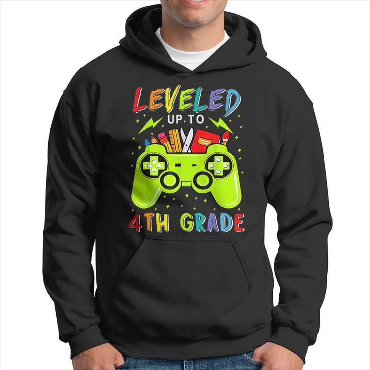 Leveled Up To 4Th Grade Gamer Back To School First Day Boys Hoodie