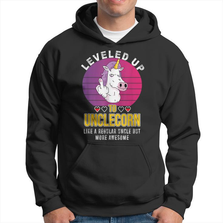 Leveled Up To Unclecorn Like Regular Uncle But More Awesome Funny Gifts For Uncle Hoodie