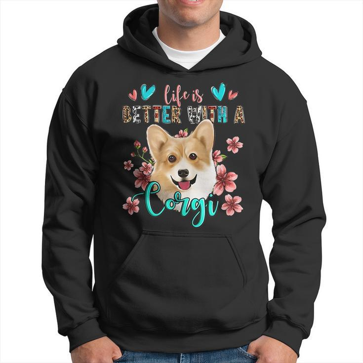 Life Is Better With A Corgi Western Leopard National Pet Day Hoodie