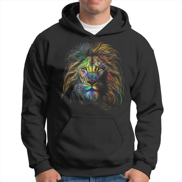 Lion Colorful Lions King Of Animals From Africa  Hoodie