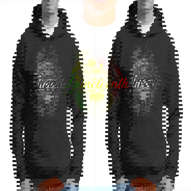 Lion Junenth Cool Black History African Flag Junenth Hoodie