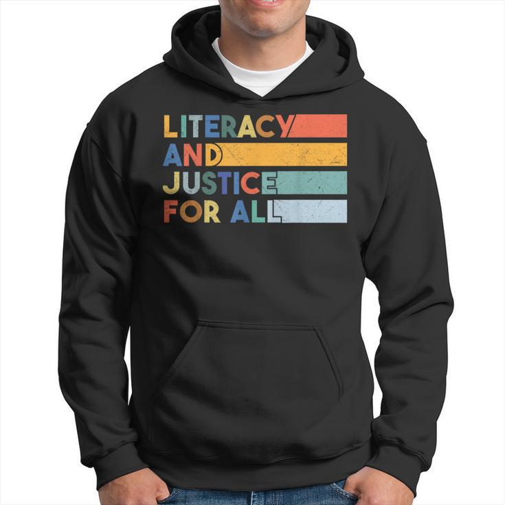 Literacy And Justice For All Protect Libraries Banned Books Hoodie