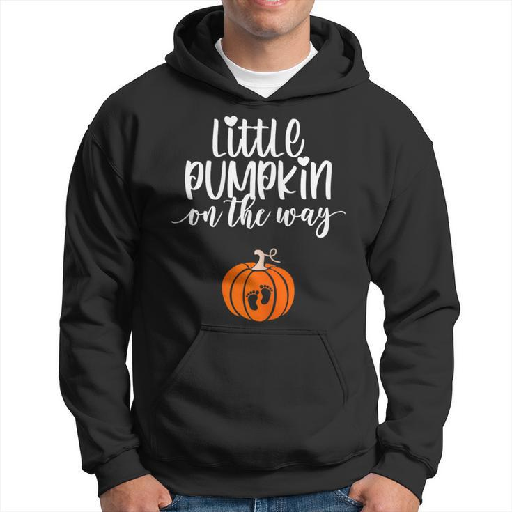 Little Pumpkin On The Way Pregnancy Announcement Pregnant Hoodie