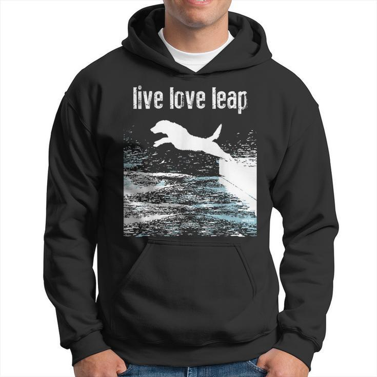 Live Love Leap Canine Agility Dog Sports Dock Diving Hoodie