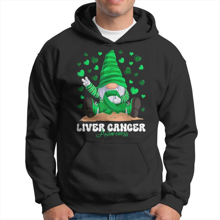 Liver Cancer Awareness Month Green Ribbon Gnome Hoodie