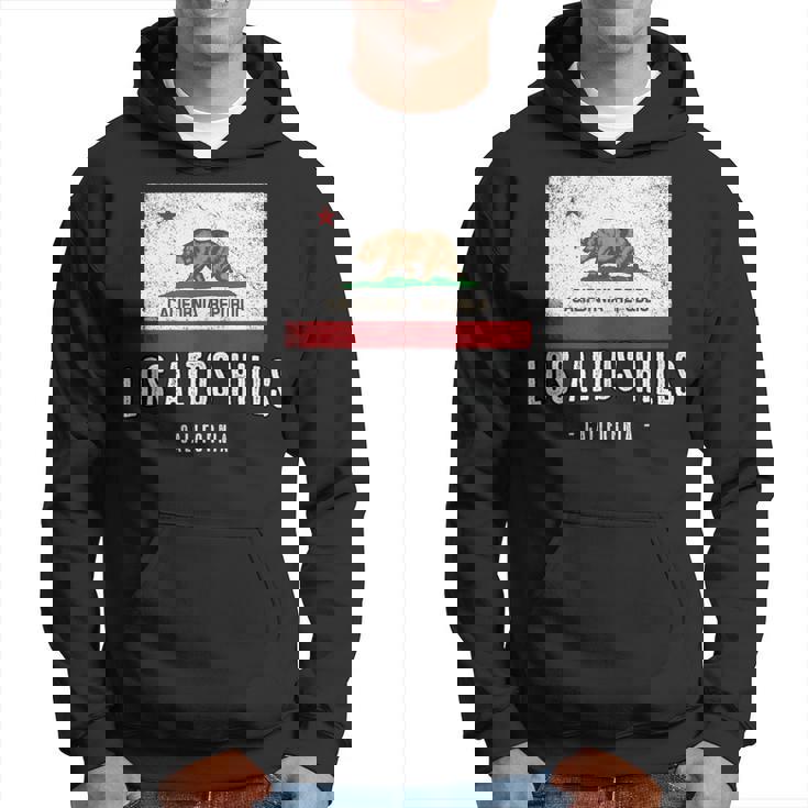 Los Altos Hills California Cali City Souvenir Ca Flag Hoodie