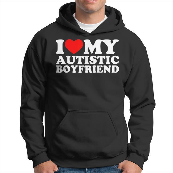I Love My Autistic Boyfriend I Heart My Bf With Autism Hoodie