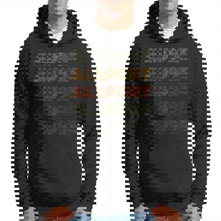 Love Heart Allport Grunge Vintage Style Black Allport Hoodie
