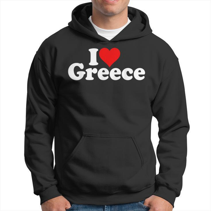I Love Heart Greece Hoodie