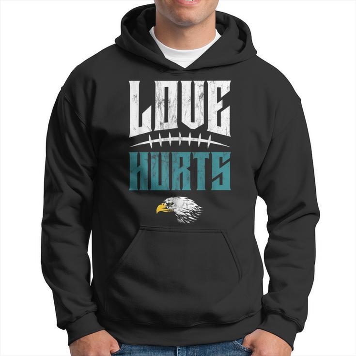 Love Hurts Eagles Distressed Hoodie