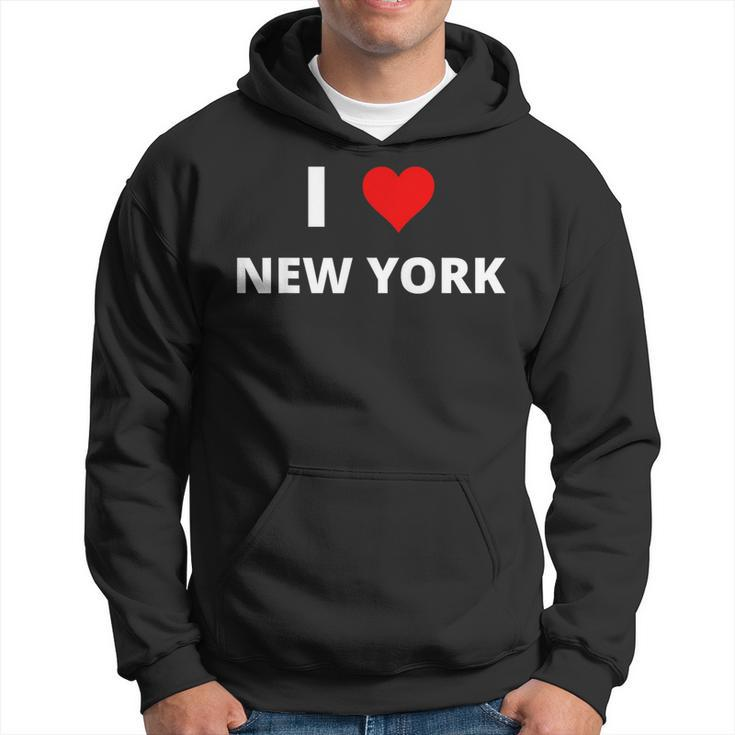 I Love New York With A Red Heart Hoodie