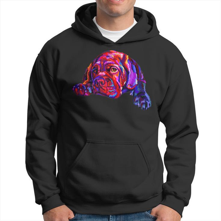 Lovely Dogue Give Dog Treats And Receive A Kiss Colorful Hoodie