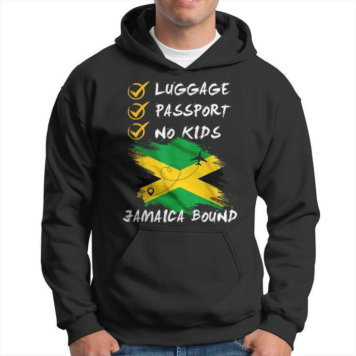 Luggage Passport No Kids Jamaica Travel Vacation Outfit  Hoodie