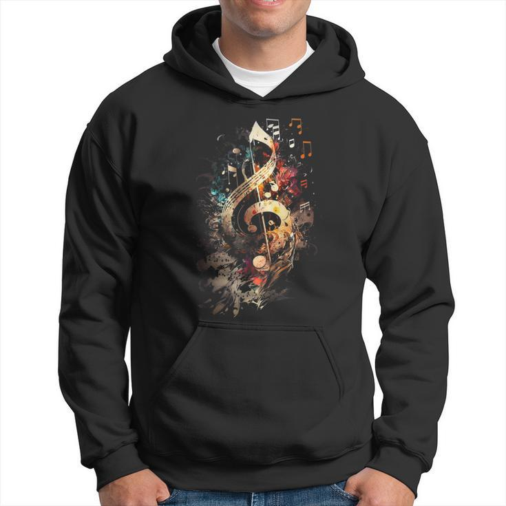 Magical Musical Instrument Music Notes Musician Treble Clef Hoodie