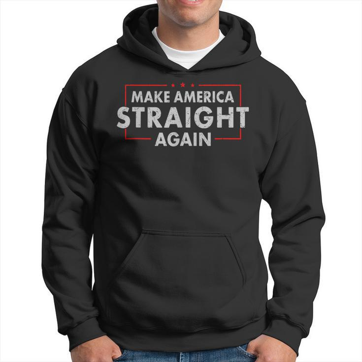 Masa Make America Straight Again American Us Flag Political Hoodie