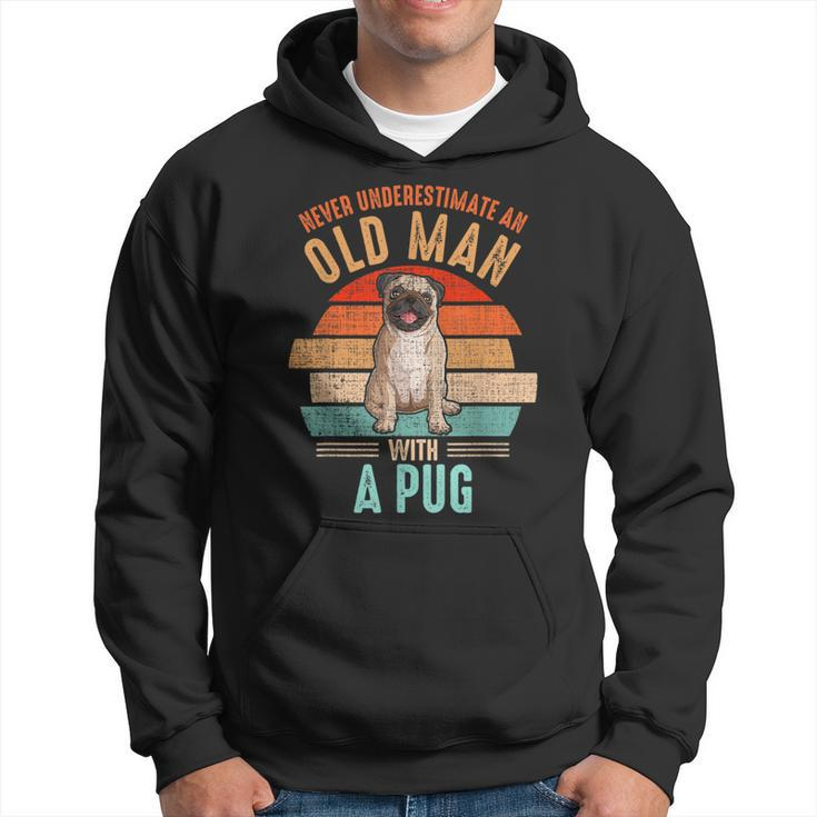 Mb Never Underestimate An Old Man With A Pug Hoodie