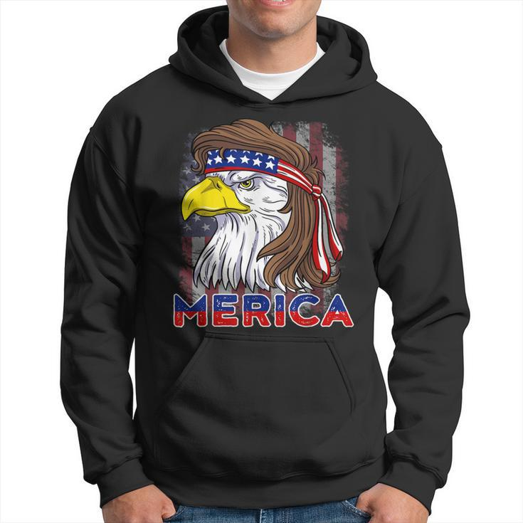 Merica Eagle Mullet American Flag Usa  4Th Of July Hoodie