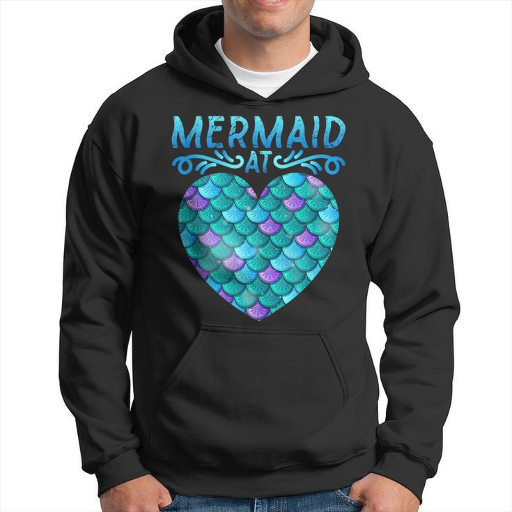 Mermaid At Heart Ocean Fish Tail Deep Sea Mermaid Shells Top Hoodie