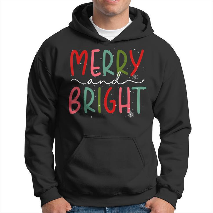 Merry And Bright Christmas Women Girls Kids Toddlers Cute  Hoodie